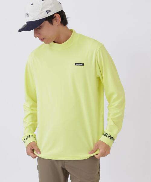 Jack Bunny!!(ジャックバニー)の「ソフトタッチ長袖モックネックカットソー (MENS)(Tシャツ/カットソー・メンズ・ホワイト/イエロー/グリーン/ネイビー・X-LARGE/LARGE/MEDIUM)」の4枚目の写真