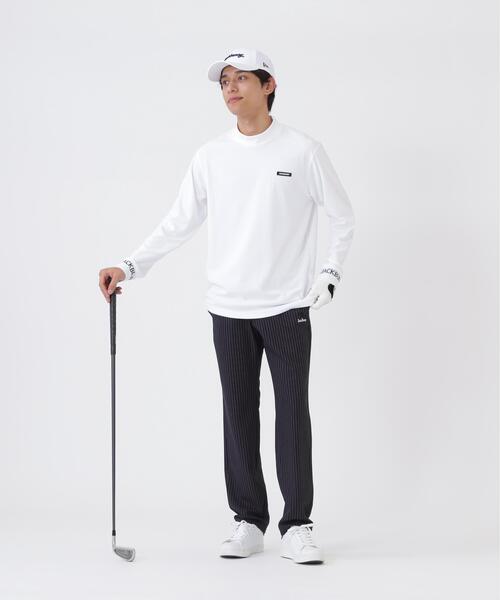 Jack Bunny!!(ジャックバニー)の「ソフトタッチ長袖モックネックカットソー (MENS)(Tシャツ/カットソー・メンズ・ホワイト/イエロー/グリーン/ネイビー・X-LARGE/LARGE/MEDIUM)」の5枚目の写真