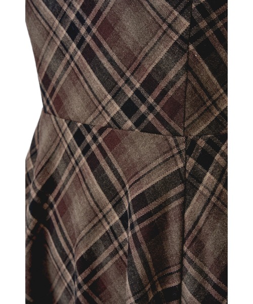 MISTREASS（ミストレアス）の「Plaid Halter Flare Dress（ワンピース・レディース・ベージュ/ブラウン/ブラック・FREE）」の18枚目の写真