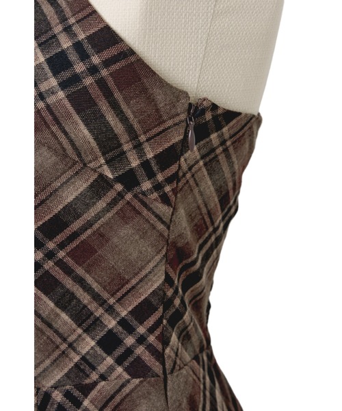 MISTREASS（ミストレアス）の「Plaid Halter Flare Dress（ワンピース・レディース・ベージュ/ブラウン/ブラック・FREE）」の15枚目の写真