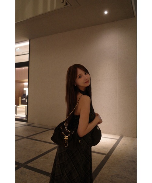 MISTREASS（ミストレアス）の「Plaid Halter Flare Dress（ワンピース・レディース・ベージュ/ブラウン/ブラック・FREE）」の20枚目の写真