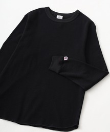JEMORGAN ダブルフェイスハニカムクルーネックL/S-T