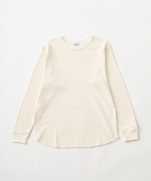 JEMORGAN(ジェーイーモーガン)の「JEMORGAN ダブルフェイスハニカムクルーネックL/S-T(Tシャツ/カットソー・メンズ・ブラック/ナチュラル/杢グレー/ネイビー・M/XL/S)」の6枚目の写真