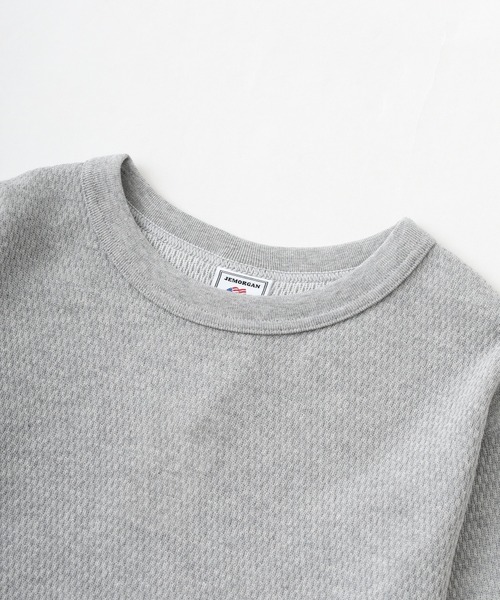JEMORGAN(ジェーイーモーガン)の「JEMORGAN ダブルフェイスハニカムクルーネックL/S-T(Tシャツ/カットソー・メンズ・ブラック/ナチュラル/杢グレー/ネイビー・M/XL/S)」の9枚目の写真