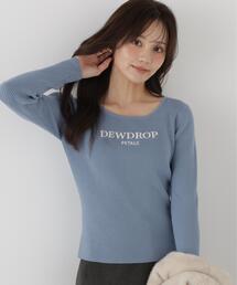 <a>ロゴ刺繍リブニット / 1216270010