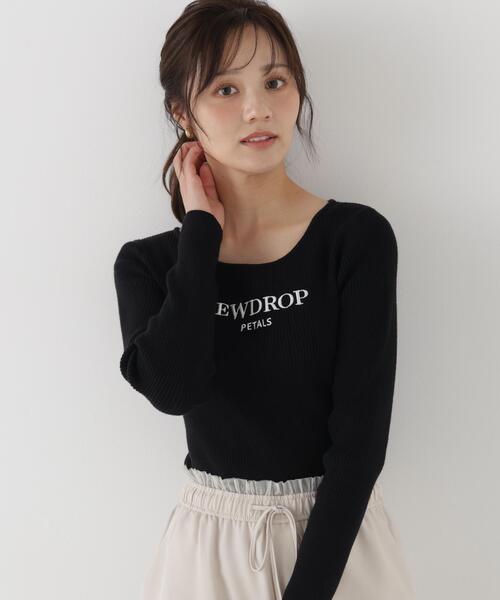 PROPORTION BODY DRESSING（プロポーションボディドレッシング）の「＜ａ＞ロゴ刺繍リブニット / 1216270010（ニット/セーター・レディース・ブルー/ブラック系その他/ブラック・FREE）」の18枚目の写真