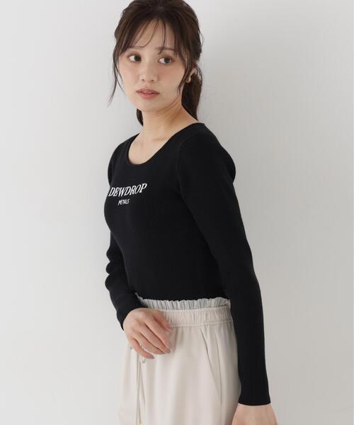 PROPORTION BODY DRESSING（プロポーションボディドレッシング）の「＜ａ＞ロゴ刺繍リブニット / 1216270010（ニット/セーター・レディース・ブルー/ブラック系その他/ブラック・FREE）」の19枚目の写真