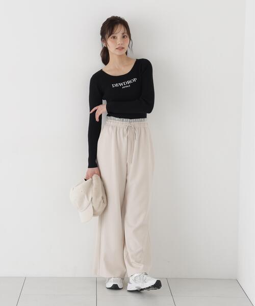 PROPORTION BODY DRESSING（プロポーションボディドレッシング）の「＜ａ＞ロゴ刺繍リブニット / 1216270010（ニット/セーター・レディース・ブルー/ブラック系その他/ブラック・FREE）」の21枚目の写真