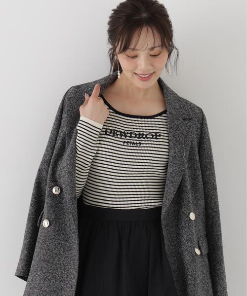PROPORTION BODY DRESSING（プロポーションボディドレッシング）の「＜ａ＞ロゴ刺繍リブニット / 1216270010（ニット/セーター・レディース・ブルー/ブラック系その他/ブラック・FREE）」の13枚目の写真