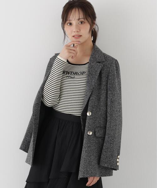 PROPORTION BODY DRESSING（プロポーションボディドレッシング）の「＜ａ＞ロゴ刺繍リブニット / 1216270010（ニット/セーター・レディース・ブルー/ブラック系その他/ブラック・FREE）」の15枚目の写真