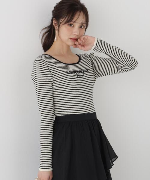 PROPORTION BODY DRESSING（プロポーションボディドレッシング）の「＜ａ＞ロゴ刺繍リブニット / 1216270010（ニット/セーター・レディース・ブルー/ブラック系その他/ブラック・FREE）」の17枚目の写真