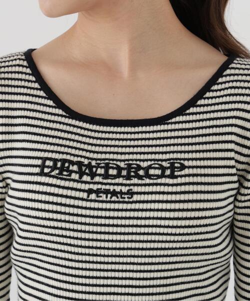 PROPORTION BODY DRESSING（プロポーションボディドレッシング）の「＜ａ＞ロゴ刺繍リブニット / 1216270010（ニット/セーター・レディース・ブルー/ブラック系その他/ブラック・FREE）」の6枚目の写真