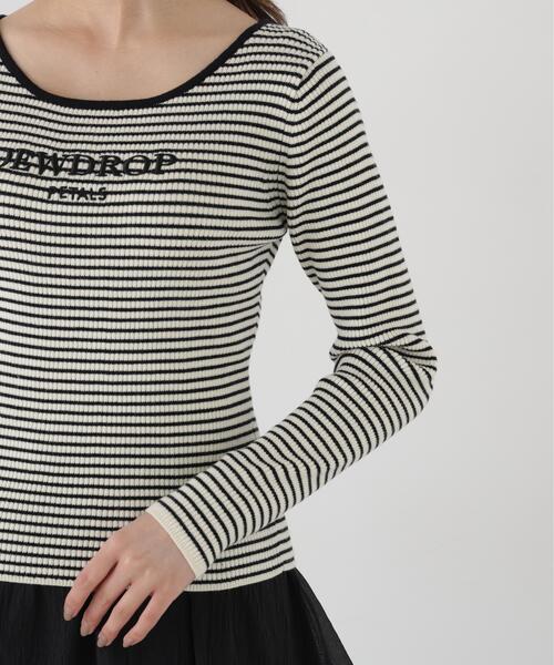 PROPORTION BODY DRESSING（プロポーションボディドレッシング）の「＜ａ＞ロゴ刺繍リブニット / 1216270010（ニット/セーター・レディース・ブルー/ブラック系その他/ブラック・FREE）」の7枚目の写真