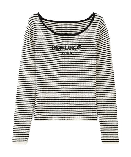 PROPORTION BODY DRESSING（プロポーションボディドレッシング）の「＜ａ＞ロゴ刺繍リブニット / 1216270010（ニット/セーター・レディース・ブルー/ブラック系その他/ブラック・FREE）」の9枚目の写真