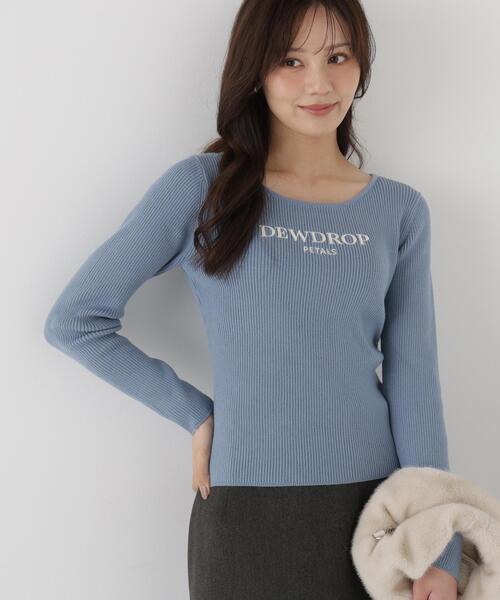 PROPORTION BODY DRESSING（プロポーションボディドレッシング）の「＜ａ＞ロゴ刺繍リブニット / 1216270010（ニット/セーター・レディース・ブルー/ブラック系その他/ブラック・FREE）」の11枚目の写真