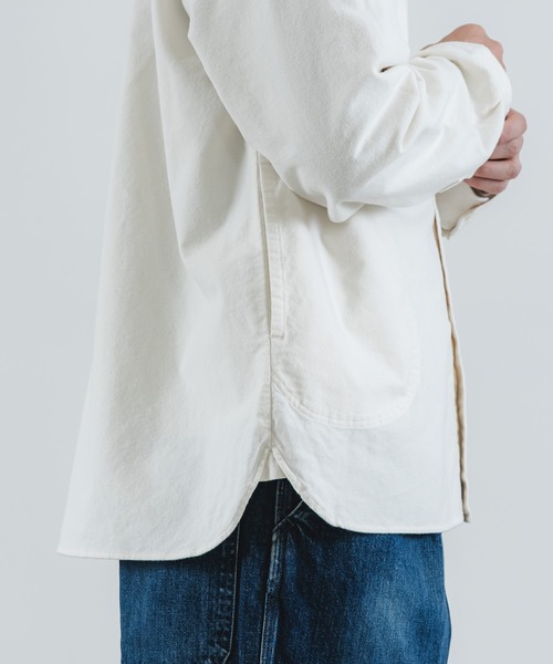 quadro(クオドロ)の「ネル表起毛シームポケシャツ(シャツ/ブラウス・メンズ・ネイビー/キナリ・LARGE/MEDIUM)」の7枚目の写真