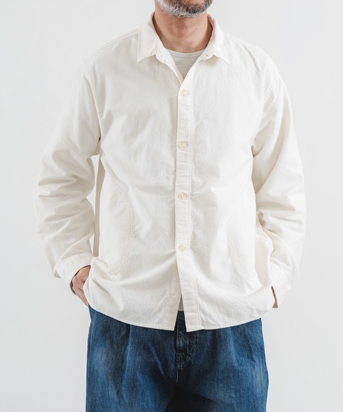 quadro(クオドロ)の「ネル表起毛シームポケシャツ(シャツ/ブラウス・メンズ・ネイビー/キナリ・LARGE/MEDIUM)」の9枚目の写真