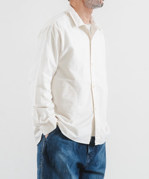 quadro(クオドロ)の「ネル表起毛シームポケシャツ(シャツ/ブラウス・メンズ・ネイビー/キナリ・LARGE/MEDIUM)」の10枚目の写真