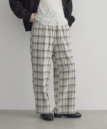 クラッシュチェックイージーワイドパンツ