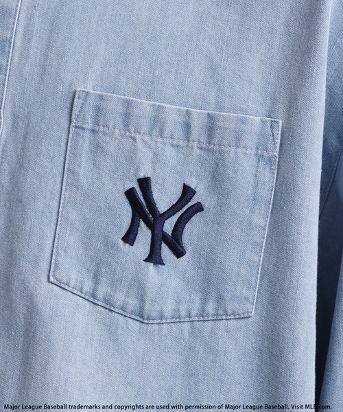 BACK TO THE FIELD（バック トゥー ザ フィールド）の「【MLB】Embroidered Shirt（シャツ/ブラウス・メンズ・ブラウン系/ブルー/ブラック系・MEDIUM/LARGE）」の4枚目の写真