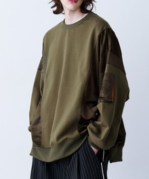 SeeSew（シーソー）の「【UNISEX】SATIN MIX MA-1 SWEAT/サテンミックスMA-1スウェット（スウェット）」