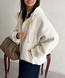 Chez toi（シェトワ）の「ボンディング×中綿フードコート（ブルゾン）」