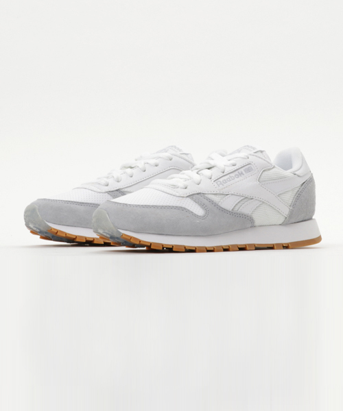 Reebok(リーボック)の「クラシックレザー パーフェクト スプリット パック Reebok CLASSIC(リーボック クラシック)(スニーカー・レディース・ホワイト×グレー・24.0cm/25.0cm/23.0cm/23.5cm/22.5cm/26.0cm/24.5cm/25.5cm/22.0cm)」の1枚目の写真