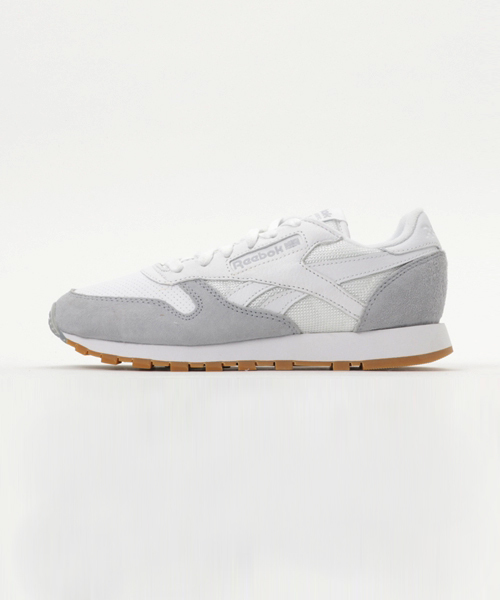 Reebok(リーボック)の「クラシックレザー パーフェクト スプリット パック Reebok CLASSIC(リーボック クラシック)(スニーカー・レディース・ホワイト×グレー・24.0cm/25.0cm/23.0cm/23.5cm/22.5cm/26.0cm/24.5cm/25.5cm/22.0cm)」の2枚目の写真