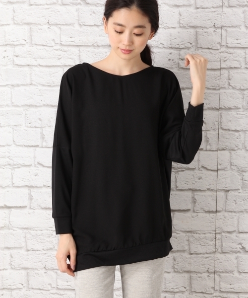 LEPSIM（レプシィム）の「ポンチドレープ2WAYプルオーバー　734938（Tシャツ/カットソー・レディース・アイボリー/ブラック/レッドパープル・FREE）」の16枚目の写真