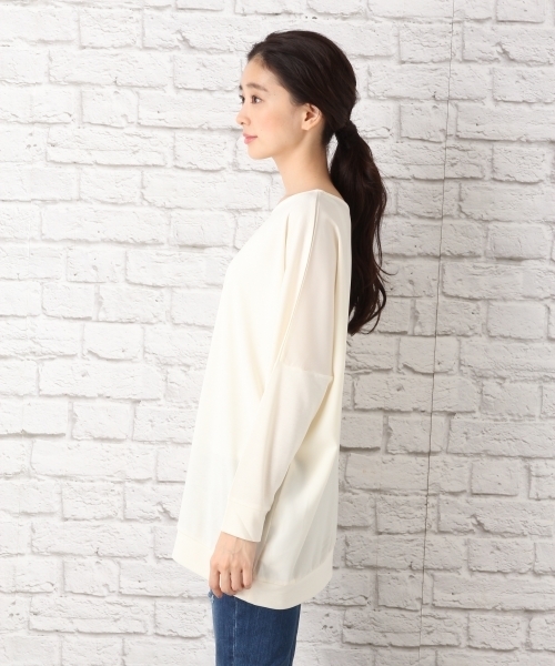 LEPSIM（レプシィム）の「ポンチドレープ2WAYプルオーバー　734938（Tシャツ/カットソー・レディース・アイボリー/ブラック/レッドパープル・FREE）」の11枚目の写真