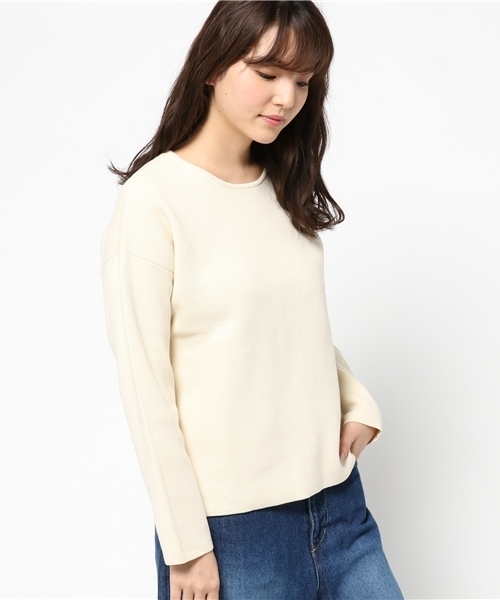 STUDIOUS(ステュディオス)の「【STUDIOUS】milano rib knit(ニット/セーター・レディース・ダークオリーブ/レッド/ホワイト・FREE)」の2枚目の写真