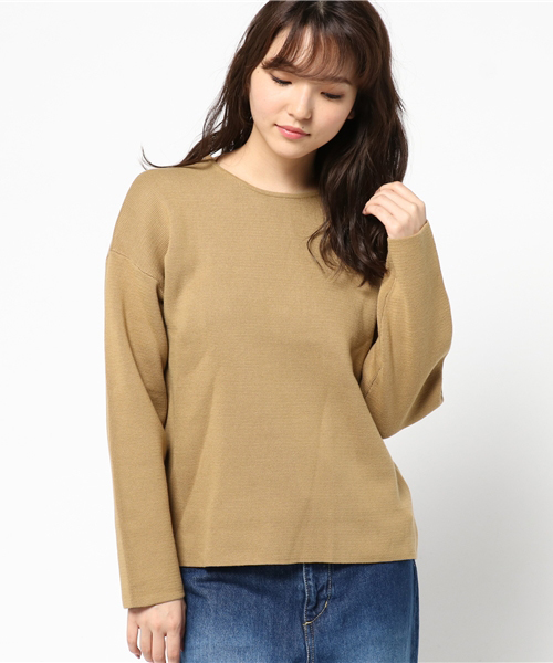 STUDIOUS(ステュディオス)の「【STUDIOUS】milano rib knit(ニット/セーター・レディース・ダークオリーブ/レッド/ホワイト・FREE)」の3枚目の写真