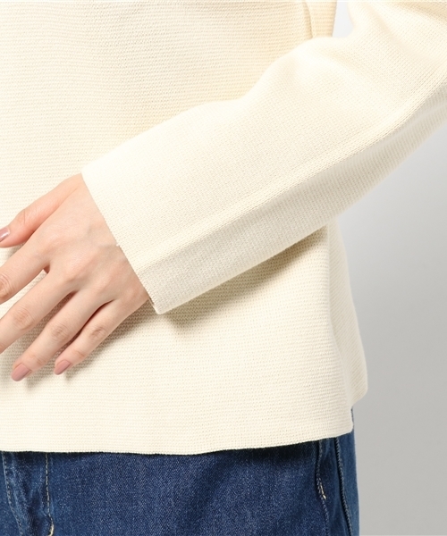 STUDIOUS(ステュディオス)の「【STUDIOUS】milano rib knit(ニット/セーター・レディース・ダークオリーブ/レッド/ホワイト・FREE)」の4枚目の写真