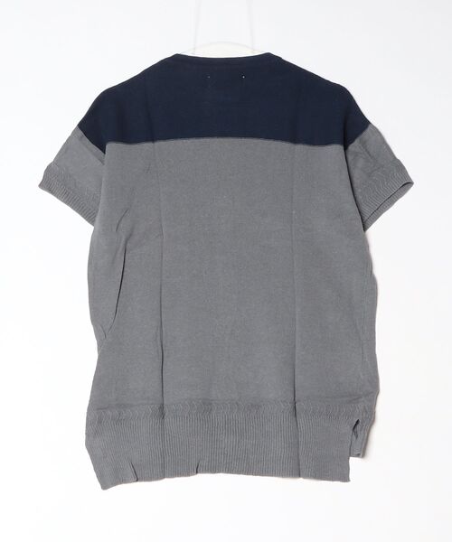 ICHIMILE GRATORY(イチマイルグラトリー)の「ICHIMILE GRATORY イチミリグラトリー / football knit t-shirts フットボールニットTシャツ / IMG-K7(Tシャツ/カットソー・メンズ・ネイビー/オフホワイト/グレー/ブラック・0/2/1)」の5枚目の写真
