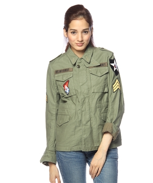 AMERICAN RAG CIE(アメリカンラグシー)の「marka×AMERICAN RAG CIE マーカ×アメリカンラグ シー(213-MRK-M10L-10BL01C)(ミリタリージャケット・レディース・オリーブ/ブラック・1/FREE)」の1枚目の写真