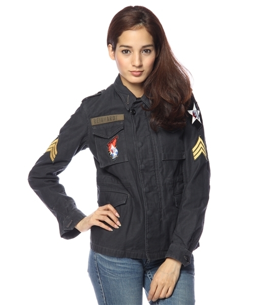 AMERICAN RAG CIE(アメリカンラグシー)の「marka×AMERICAN RAG CIE マーカ×アメリカンラグ シー(213-MRK-M10L-10BL01C)(ミリタリージャケット・レディース・オリーブ/ブラック・1/FREE)」の2枚目の写真