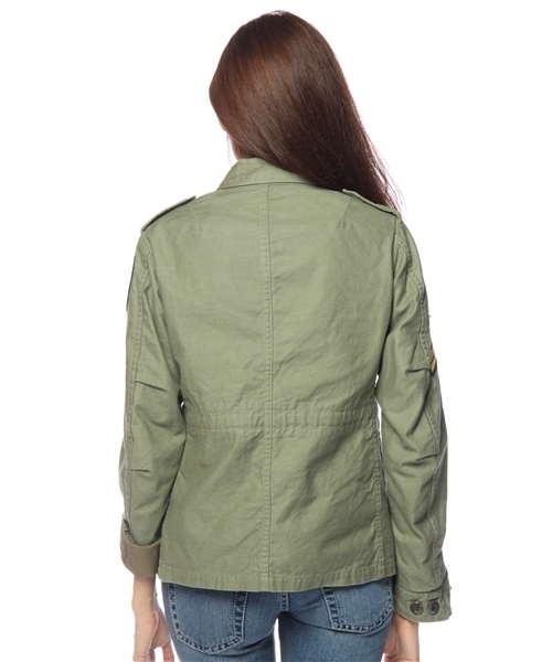 AMERICAN RAG CIE(アメリカンラグシー)の「marka×AMERICAN RAG CIE マーカ×アメリカンラグ シー(213-MRK-M10L-10BL01C)(ミリタリージャケット・レディース・オリーブ/ブラック・1/FREE)」の4枚目の写真