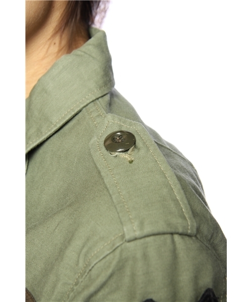 AMERICAN RAG CIE(アメリカンラグシー)の「marka×AMERICAN RAG CIE マーカ×アメリカンラグ シー(213-MRK-M10L-10BL01C)(ミリタリージャケット・レディース・オリーブ/ブラック・1/FREE)」の7枚目の写真
