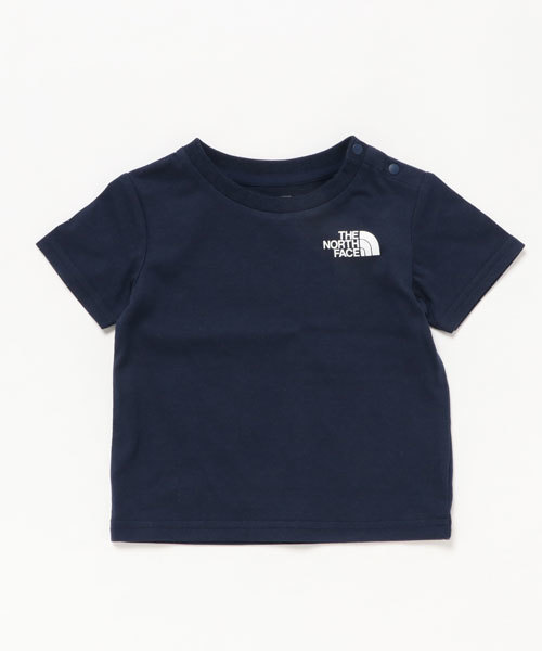 THE NORTH FACE（ザノースフェイス）の「ザ・ノース・フェイス キッズ&ベビーカットソー / ショートスリーブスクエアロゴティー（Tシャツ/カットソー・キッズ・ダークブルー/ミックスグレー/ホワイト・140/100/120/90/80/110/130/150）」の3枚目の写真