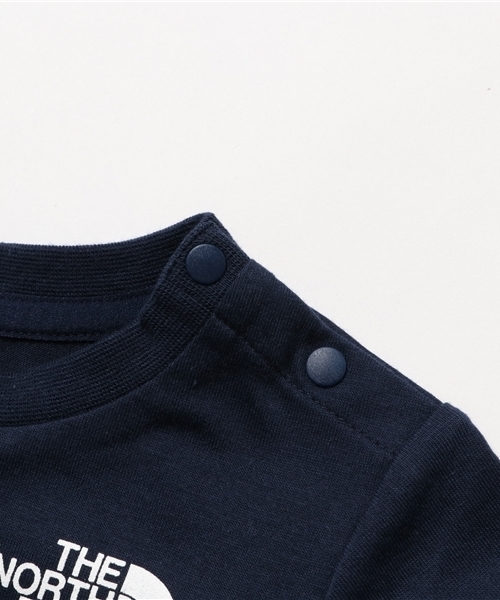 THE NORTH FACE（ザノースフェイス）の「ザ・ノース・フェイス キッズ&ベビーカットソー / ショートスリーブスクエアロゴティー（Tシャツ/カットソー・キッズ・ダークブルー/ミックスグレー/ホワイト・140/100/120/90/80/110/130/150）」の7枚目の写真