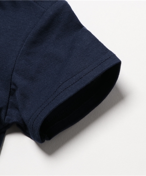 THE NORTH FACE（ザノースフェイス）の「ザ・ノース・フェイス キッズ&ベビーカットソー / ショートスリーブスクエアロゴティー（Tシャツ/カットソー・キッズ・ダークブルー/ミックスグレー/ホワイト・140/100/120/90/80/110/130/150）」の8枚目の写真