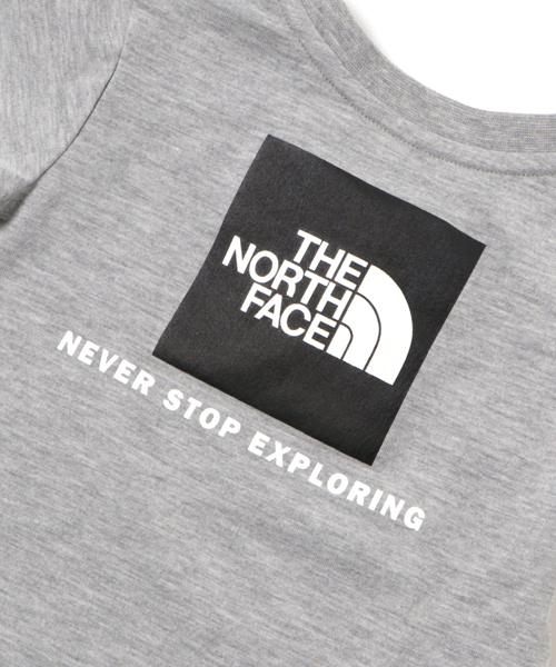 THE NORTH FACE（ザノースフェイス）の「ザ・ノース・フェイス キッズ&ベビーカットソー / ショートスリーブスクエアロゴティー（Tシャツ/カットソー・キッズ・ダークブルー/ミックスグレー/ホワイト・140/100/120/90/80/110/130/150）」の11枚目の写真