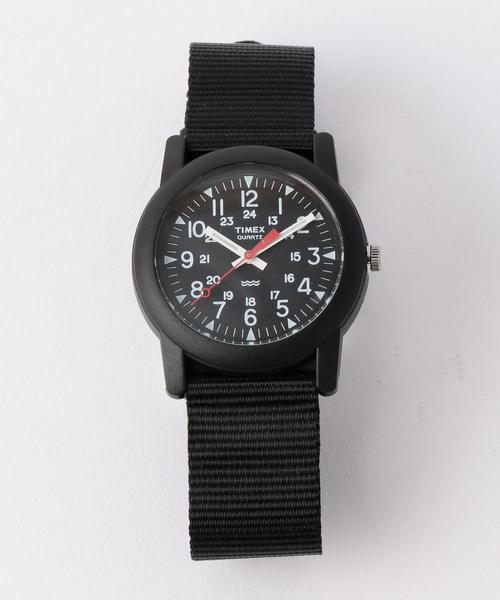 TIMEX（タイメックス）の「＜TIMEX＞CAMPER テープベルトウォッチ ◆（アナログ腕時計・レディース・ブラック/オリーブ・FREE）」の2枚目の写真