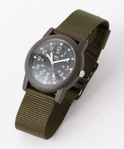 TIMEX（タイメックス）の「＜TIMEX＞CAMPER テープベルトウォッチ ◆（アナログ腕時計・レディース・ブラック/オリーブ・FREE）」の3枚目の写真