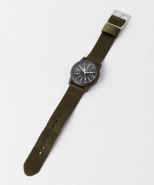 TIMEX（タイメックス）の「＜TIMEX＞CAMPER テープベルトウォッチ ◆（アナログ腕時計・レディース・ブラック/オリーブ・FREE）」の4枚目の写真