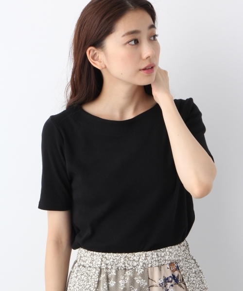 LEPSIM（レプシィム）の「テレコボートネックプルオーバー5S　761940（Tシャツ/カットソー・レディース・レッド/オフホワイト/ブラック・MEDIUM/LARGE）」の3枚目の写真