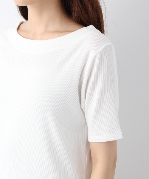 LEPSIM（レプシィム）の「テレコボートネックプルオーバー5S　761940（Tシャツ/カットソー・レディース・レッド/オフホワイト/ブラック・MEDIUM/LARGE）」の10枚目の写真