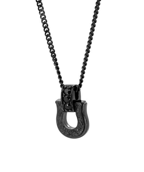 LION HEART（ライオンハート）の「“LUCK”カービングネックレス/シルバー925【LION HEART / ライオンハート】（ネックレス・メンズ・シルバー/ブラック・FREE）」の2枚目の写真