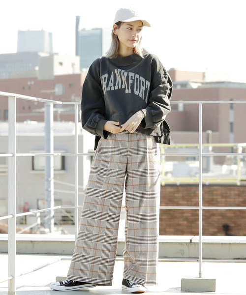 DOUBLE NAME（ダブルネーム）の「ピグメントＢＩＧオフショル裏毛プルオーバー（Tシャツ/カットソー・レディース・ライトグレー/ブラック/グリーン・FREE）」の11枚目の写真