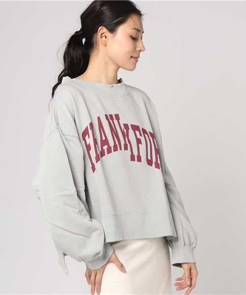 DOUBLE NAME(ダブルネーム)の「ピグメントBIGオフショル裏毛プルオーバー(Tシャツ/カットソー・レディース・ブラック/グリーン/ライトグレー・FREE)」の2枚目の写真